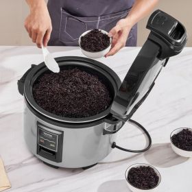 Commercial Rice Cooker 70-Cup Non-Stick Pot 15L 12H Keep Warm Restaurant (red: Black)