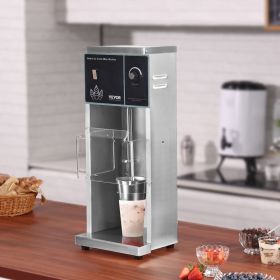 Ice Cream Blender 400W  Ice Cream Mixer Stir Machine 304 Stainless Steel (red: Silver)
