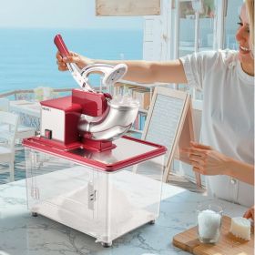 Commercial Ice Crusher 661LBS/H Electric Snow Cone Maker Shaved Ice Red (red: Red)