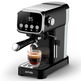 20 BAR Slim Espresso Machine With Milk Frother, Cup Warmer, 43 OZ Detachable Tank, For Espresso, Americano, Latte, Space-Saving, Screen Button, B (red: PLJY0110)