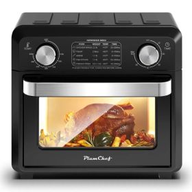 11QT Compact Air Fryer Toaster Oven, 1000W Convection Countertop Oven With Reference Menus, 2-Slice Toaster, Adjustable Time & Temperature, Ideal (red: ATS10K3)