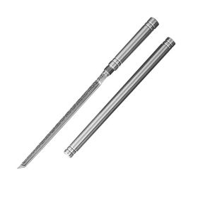 Portable Fruit Knife And Tea Knife, Longquan Laser-Patterned Overlord Tea Knife, Toy And Metal Ornament For Tea Ceremony (red: White)