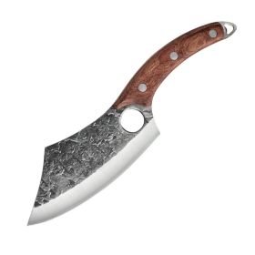 Forged Small Kitchen Knife Blade Material Anti-rust (red: Milky white-Standard package-1PC)