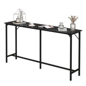 71-Inch Bar Table (Black) - 209 Lbs Capacity Pub Height Table With Durable MDF Top & Metal Frame, Ideal For Kitchen/Bar Counte (red: defaulttitle)