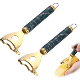 2 Pack Corn Peeler-Stainless Steel Corn Cob Stripper Tool,Labor-Saving And Fast Peeling Tool, Efficient 2026 New Kitchen Gadget (red: Golden)