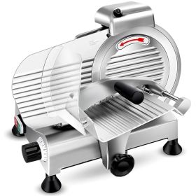 Meat Slicer Machine,8.5/10 Inch Commercial Meat Slicer, 240W Frozen Meat Cheese Deli Slicer,Premium Chromium-plated Steel Blade Semi-Auto Foody S (red: 85inch)