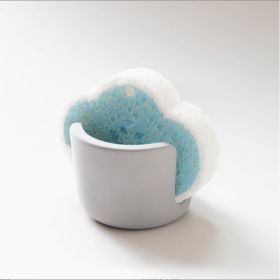 Diatom Mud Sponge Rack Kitchen & Bathroom Sink Caddy For Sponges Scrubbers (red: Gray)