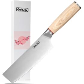 Vegetable Cleaver - Japanese Cleaver 6.5 Inch Chopping Knife High Carbon Stainless Steel Knives With Wooden Handle 6.5 Inch Cleaver Knife (red: Vegetable Knife)