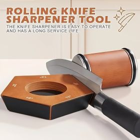 Rolling Knife Sharpener Kit 5 Magnetic Angles 12 Degrees, 15 Degrees, 17 Degrees, 19 Degrees, 22 Degrees. Professional Rolling Knife Sharpening T (red: 1pcs)