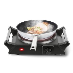 1 Thousand Power Electric Single Burner Portable Heating Hot Plate Stove Countertop RV Hotplate With 5 Temperature Stepless Adjustments Portable (red: Single)