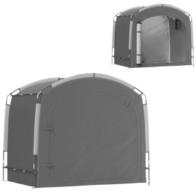 Bike Storage Shed Tent, Portable And Waterproof With 210D Oxford Fabric And Carry Bag For 3-4 Bicycles, Dark Gray (red: Dark Gray)