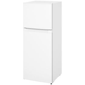 Small Fridge with Freezer, 4 Cu Ft Refrigerator with Reversible Doors, White (red: White-490x500x1210 mm)
