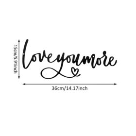 Wall Mount "Love You More" Sign (red: Style1)
