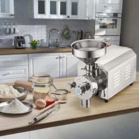 Grain Grind Mill Grain Grinding Machine 3000W Food Processing Machinery (red: Silver)