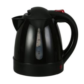 Electric Kettle 150W 1L Black Road Hot Water Boiler Stainless Steel Liner Auto Shut Off Tea Kettle Car Cigarette Plug 12V For Sedans SUVs (red: Default)