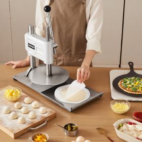 9.5 In Manual Pizza Dough Press Machine Pizza Pastry Sheeter Stainless Steel (red: Silver)