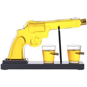 Gifts For Men Dad, 10 Oz Whiskey Gun Decanter Set  2 Bullet Glasses - Unique Birthday Pistol Gift Ideas Daughter Son, Personalized Liquor Dispens (red: 10 OZ)