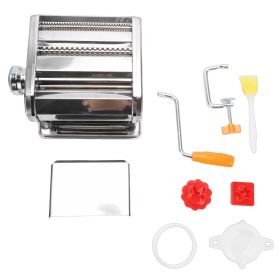 Pasta Maker Adjustable Multifunctional Manual Noodle Maker Machine With Hand Crank And Cutter For Spaghetti Fettuccini Dumpling Skin (red: Default)